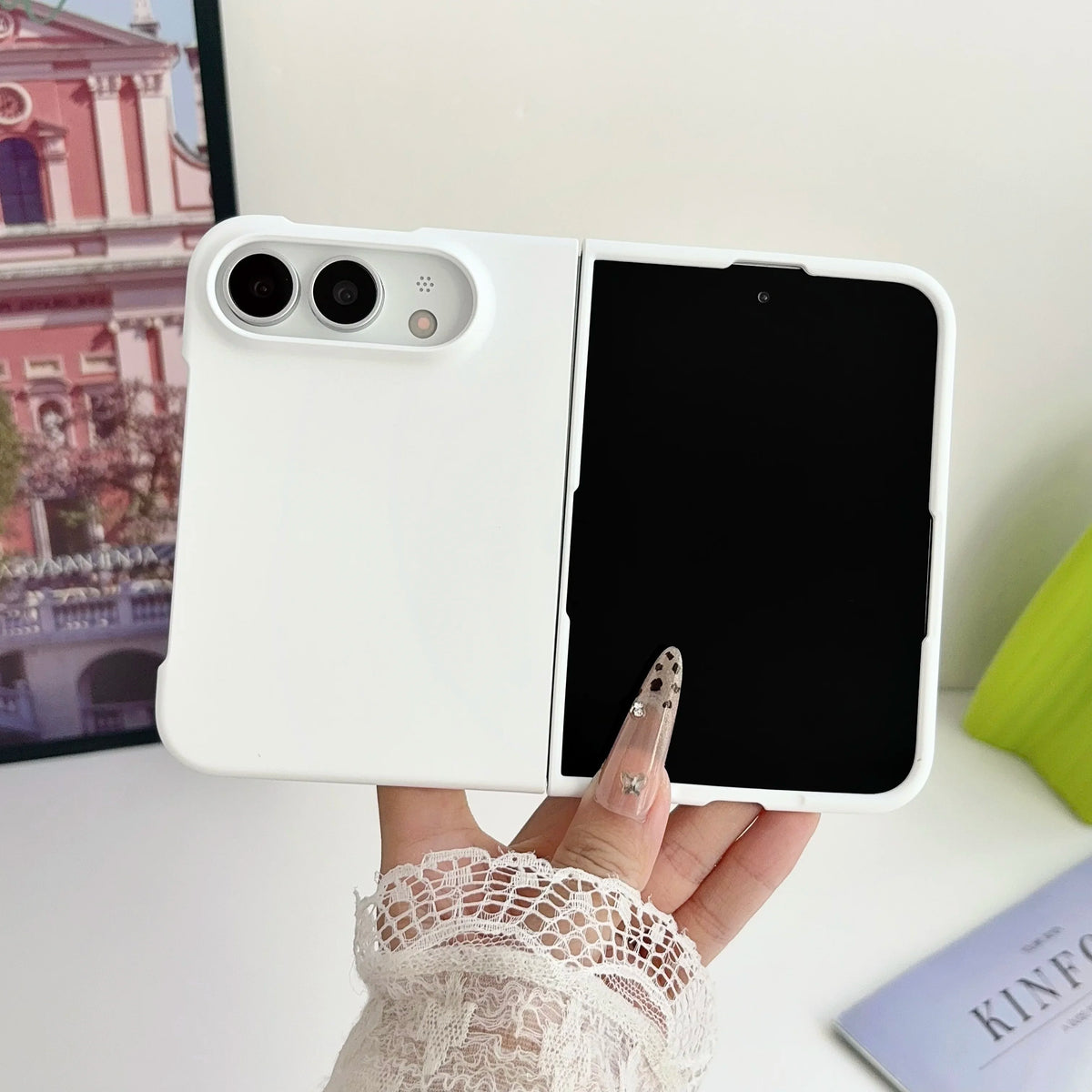 White Ultra Slim Matte Case for iPhone Duo