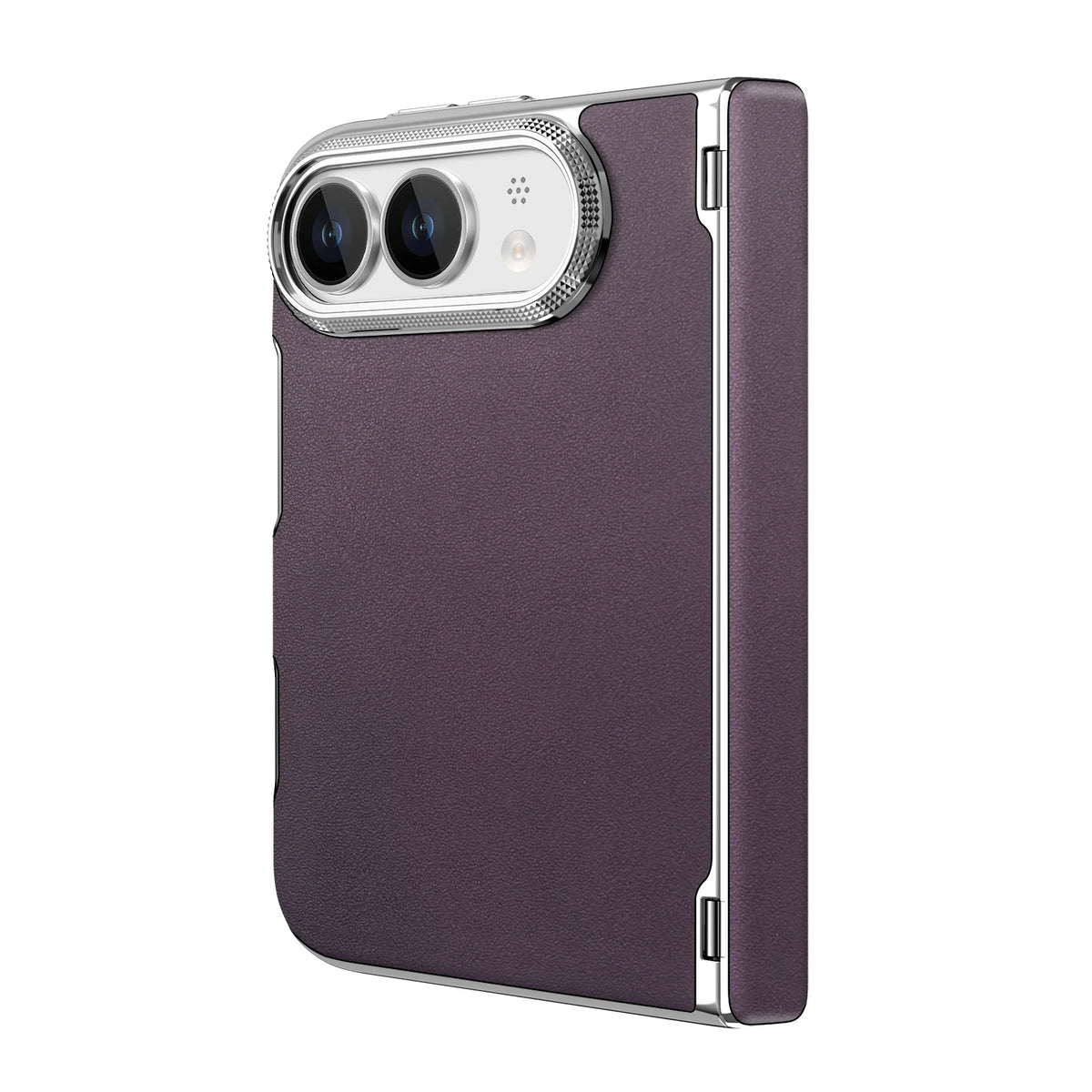 Dark Purple Leather MagSafe Case for iPhone Duo
