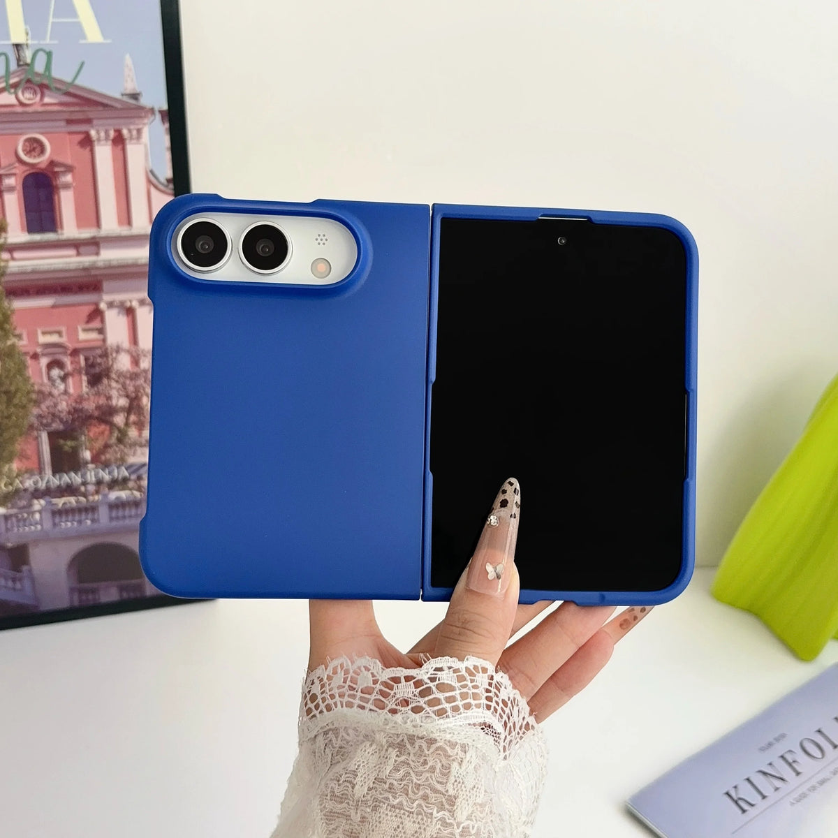 Blue Ultra Slim Matte Case for iPhone Duo