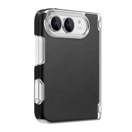 Black Leather MagSafe Case for iPhone Duo