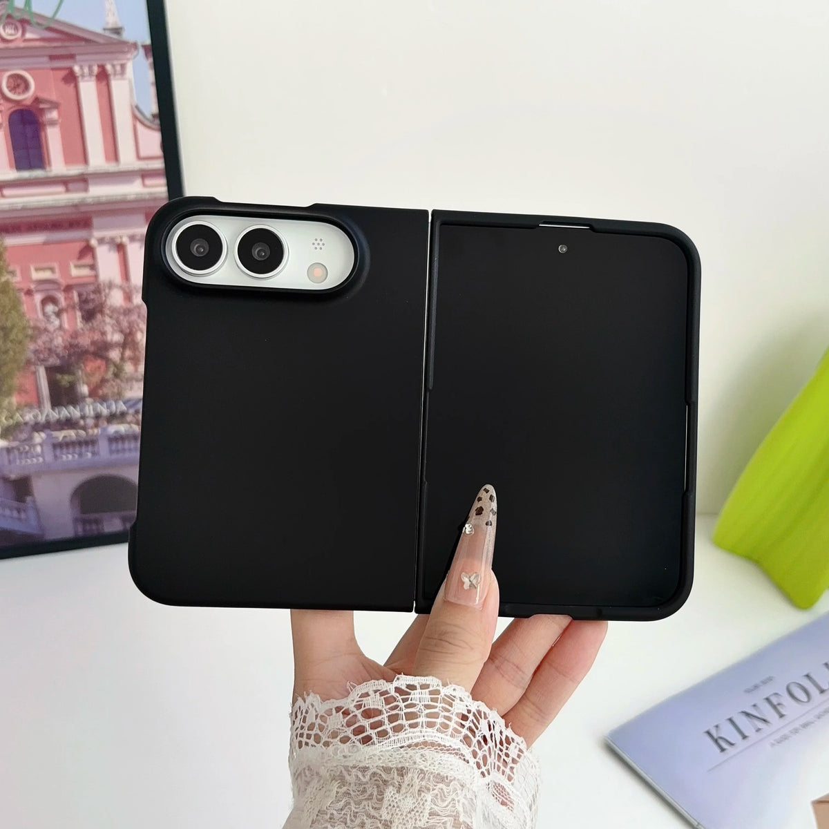 Black Ultra Slim Matte Case for iPhone Duo