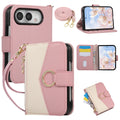 Pink Crossbody Wallet Case for iPhone Duo