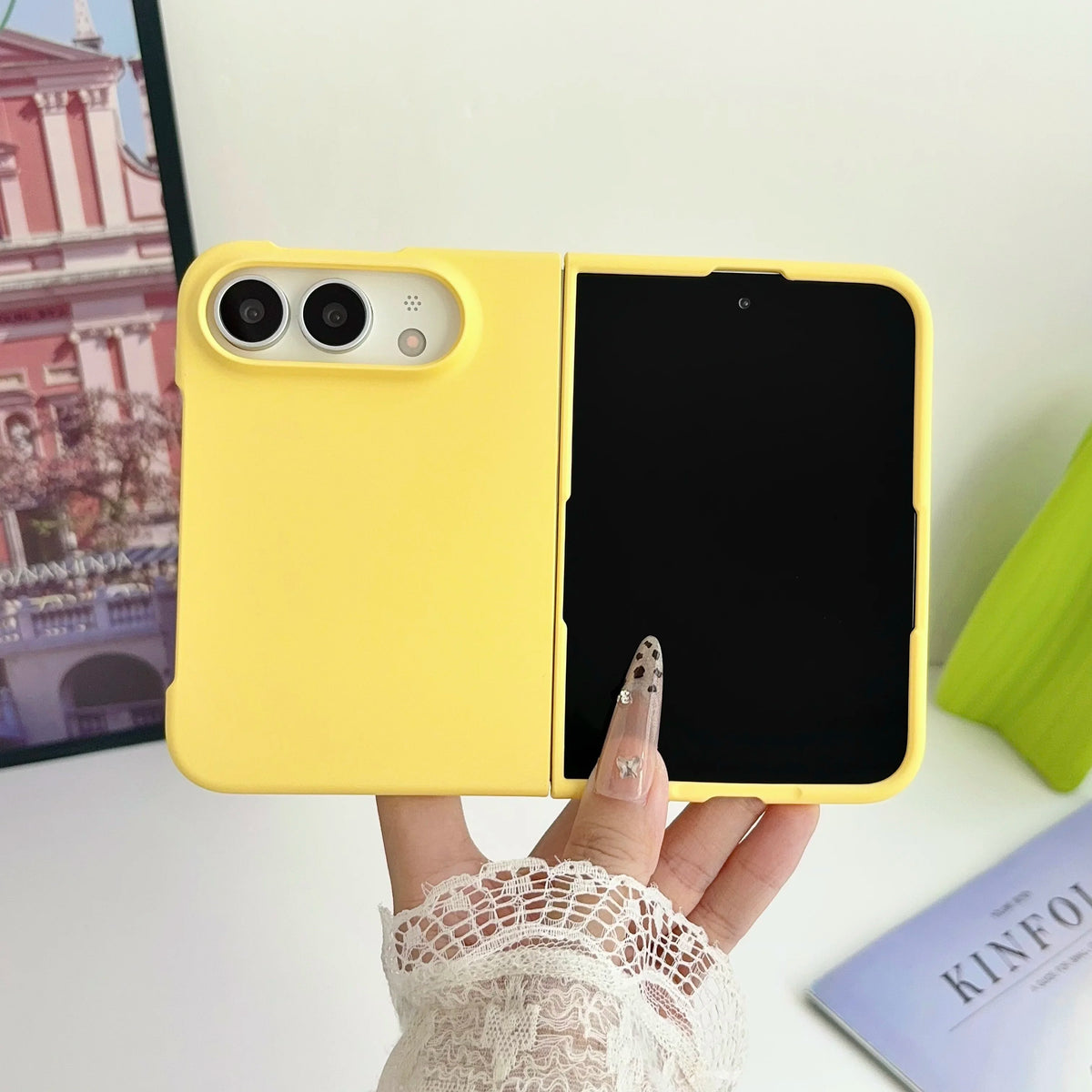 Yellow Ultra Slim Matte Case for iPhone Duo