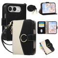 Black Crossbody Wallet Case for iPhone Duo