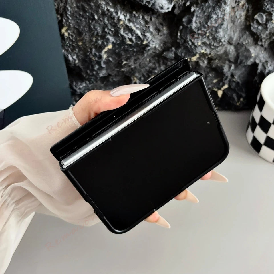 Black Leather MagSafe Ring Case for iPhone Duo