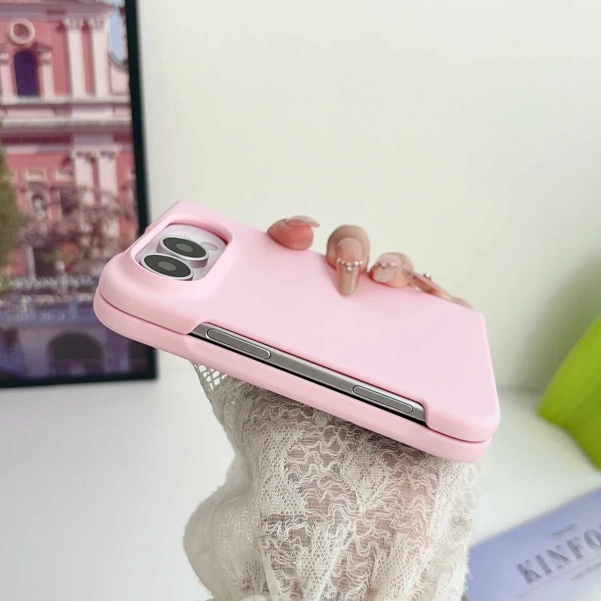 Pink Ultra Slim Matte Case for iPhone Duo