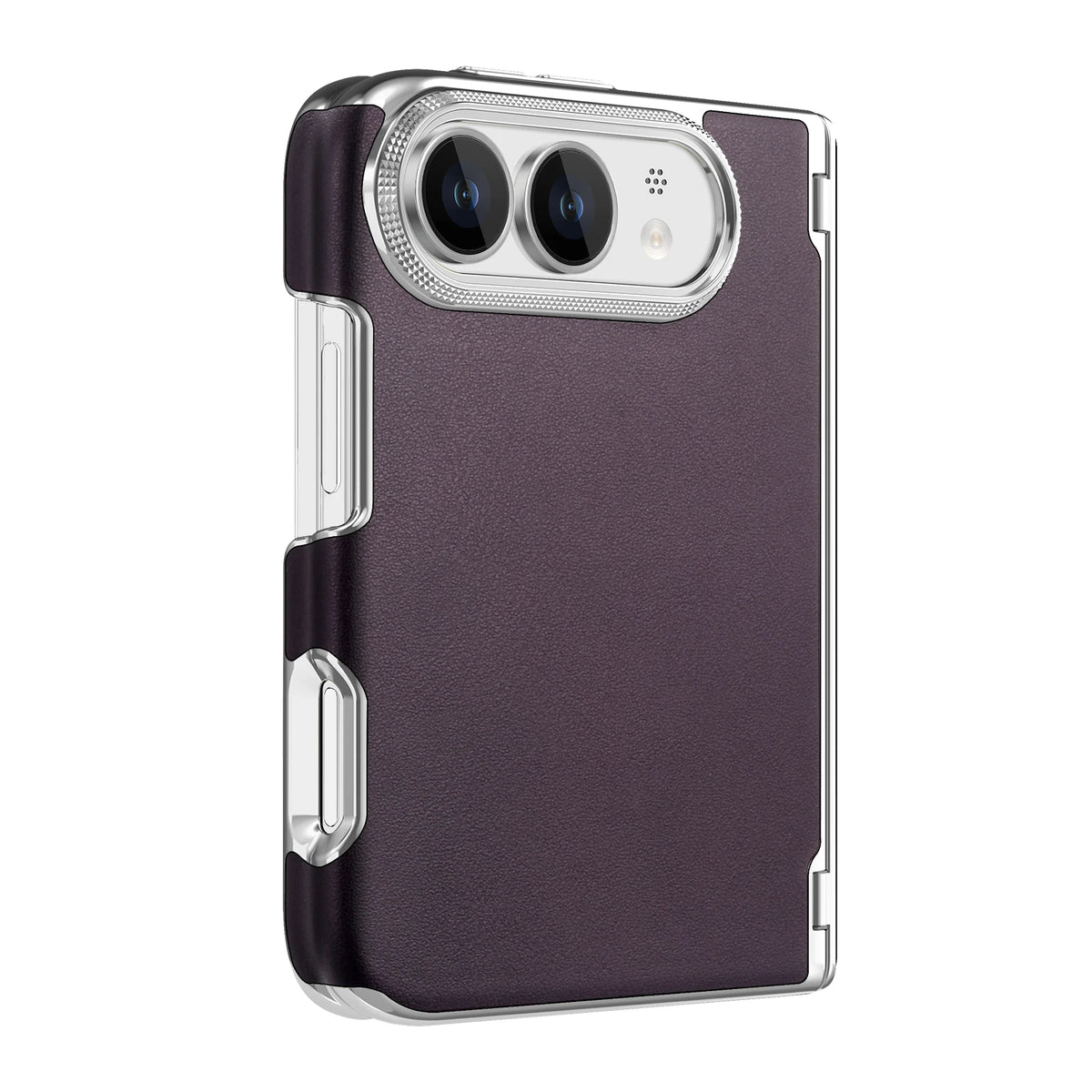 Dark Purple Leather MagSafe Case for iPhone Duo