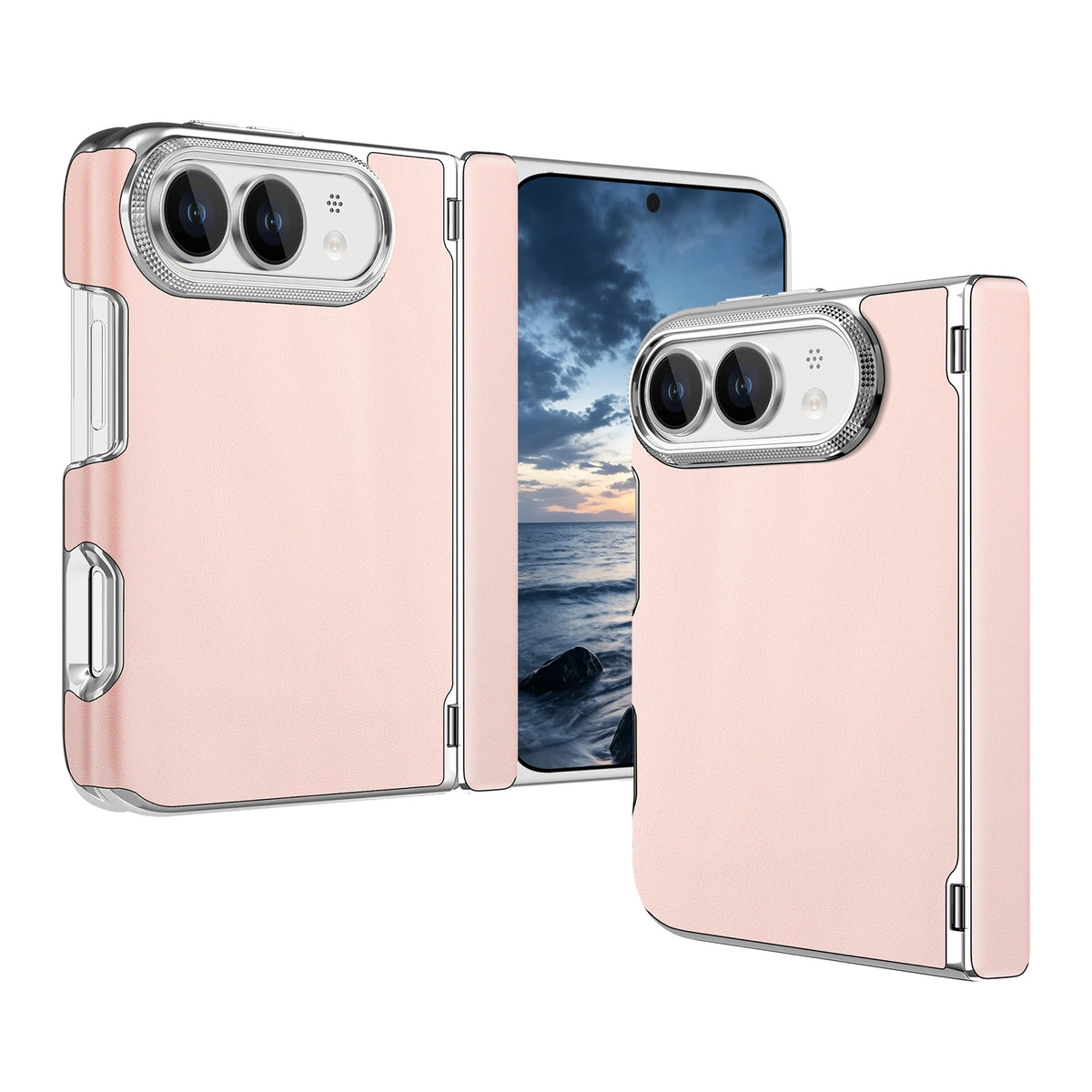 Pink Leather MagSafe Case for iPhone Duo