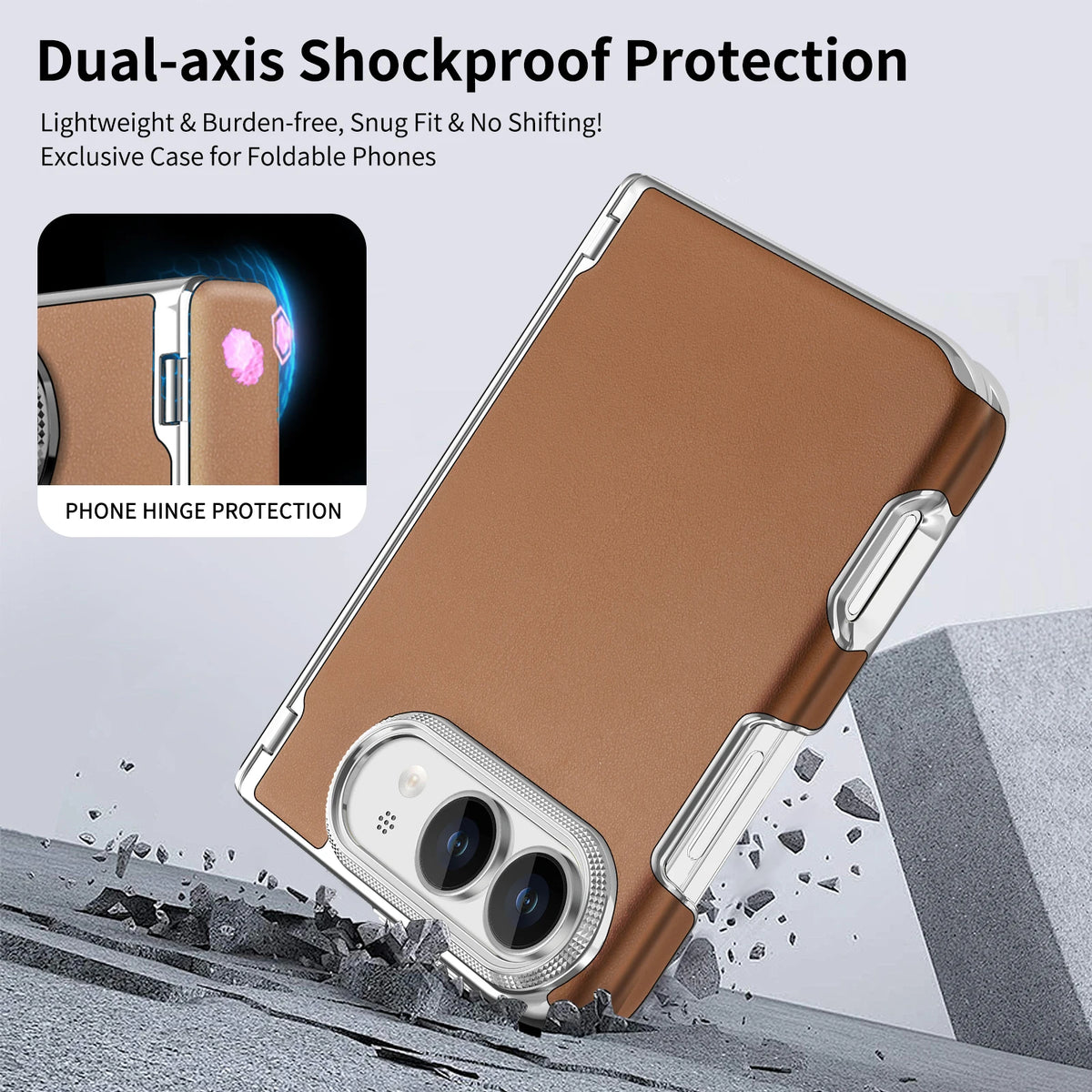 Brown Leather MagSafe Case for iPhone Duo