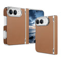 Brown Leather MagSafe Case for iPhone Duo