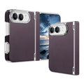 Dark Purple Leather MagSafe Case for iPhone Duo