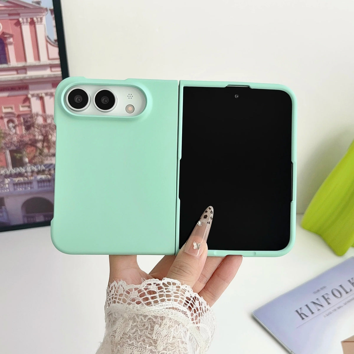 Light Green Ultra Slim Matte Case for iPhone Duo